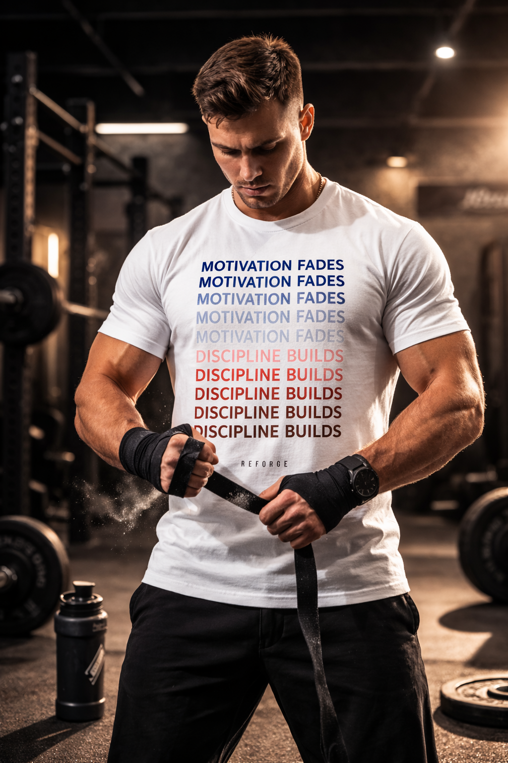 Motivation Fades Discipline Builds-Unisex Standard Crew T-Shirt