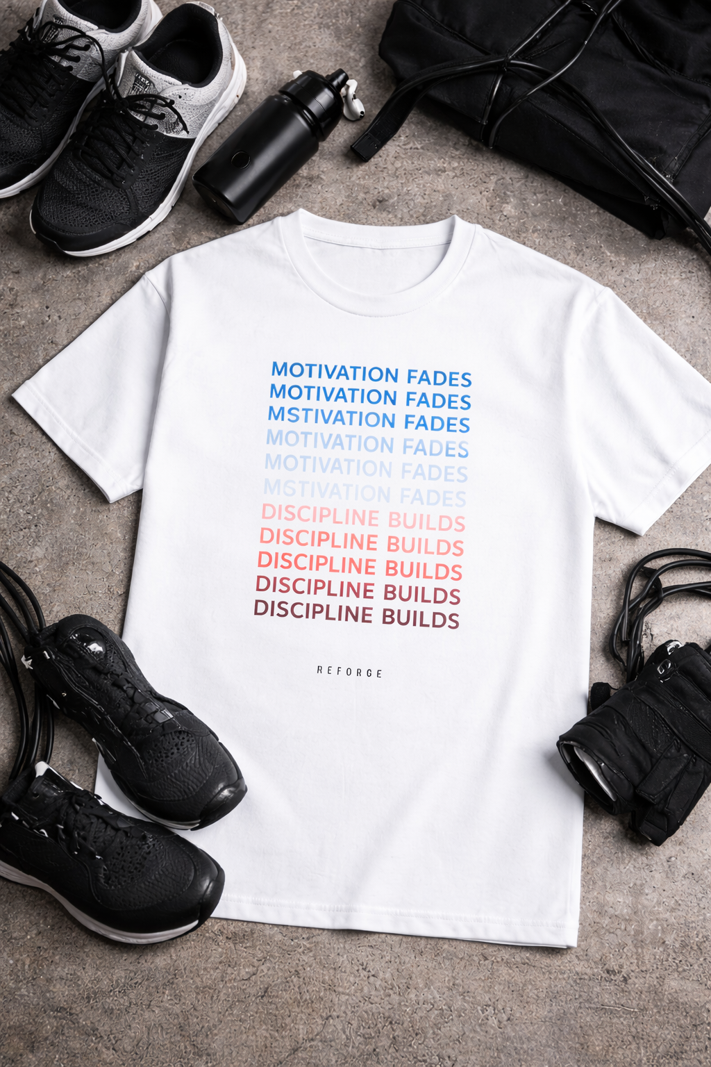 Motivation Fades Discipline Builds-Unisex Standard Crew T-Shirt