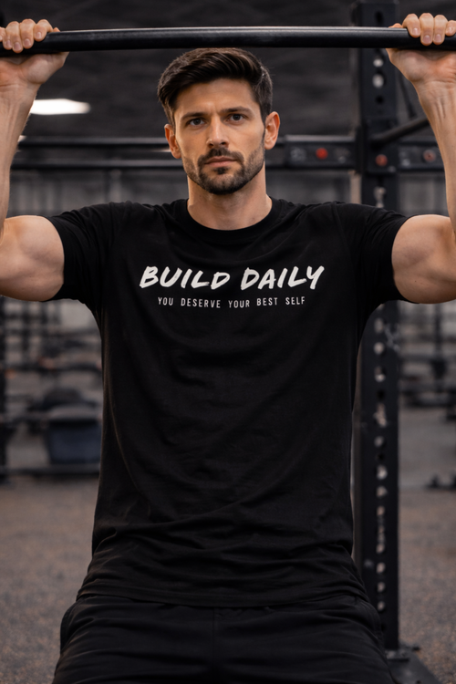Build Daily Black Bold Unisex Crew T-Shirt